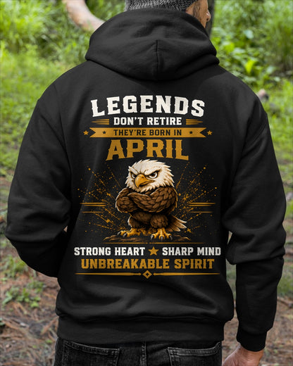 April Legends Don't Retire Bald Eagle Shirt - From Boy - NTNT04 - ( SKU2608-382-04 )