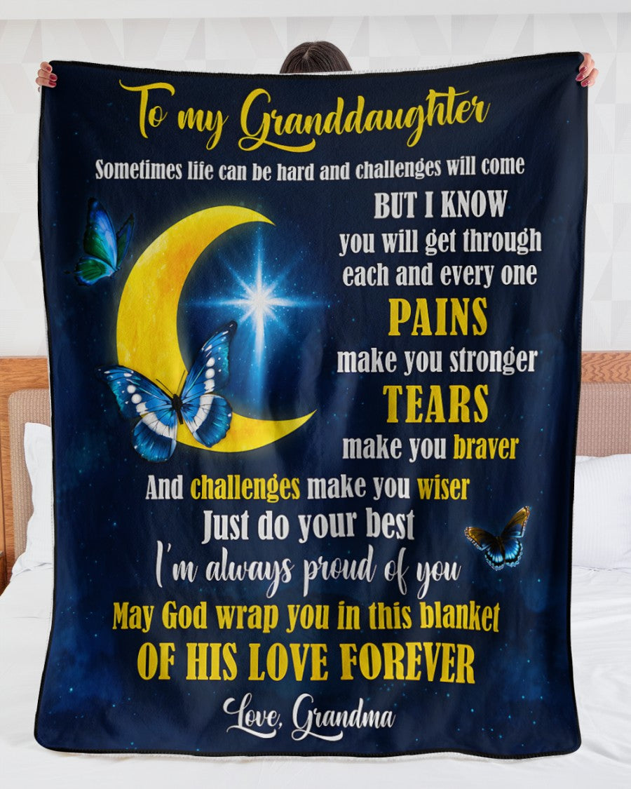 Special Gift For Your Granddaughter Blanket - From Grandma (SKU2608-336)