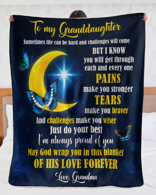 Special Gift For Your Granddaughter Blanket - From Grandma (SKU2608-336)