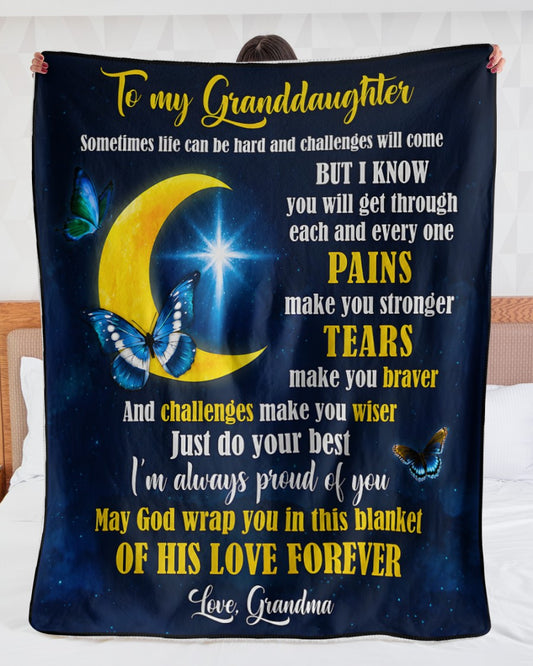 Special Gift For Your Granddaughter Blanket - From Grandma (SKU2608-336)