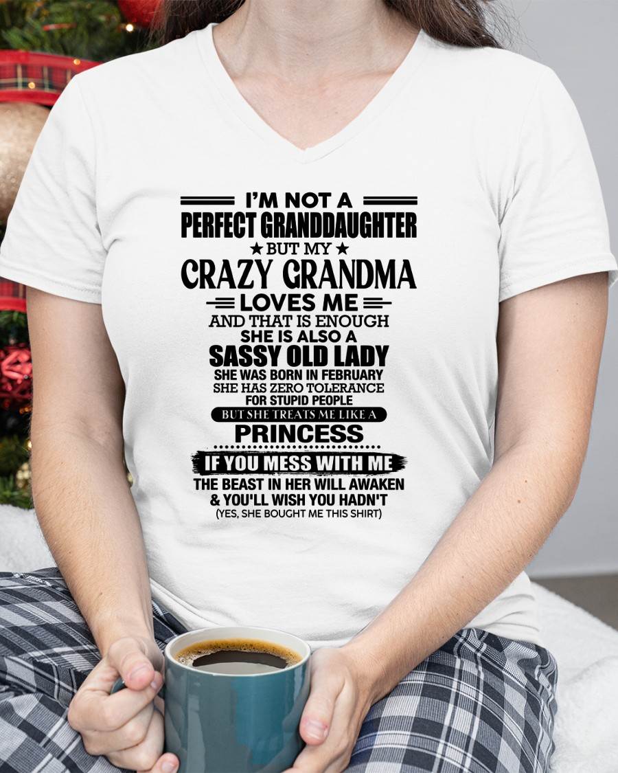 February Shirt, Sassy Old Lady Grandma, Gift From Grandma For Granddaughter-DUCK02 (SKU2607-189-02)