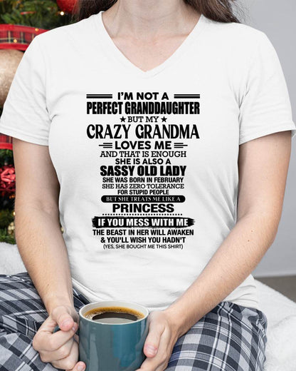 February Shirt, Sassy Old Lady Grandma, Gift From Grandma For Granddaughter-DUCK02 (SKU2607-189-02)