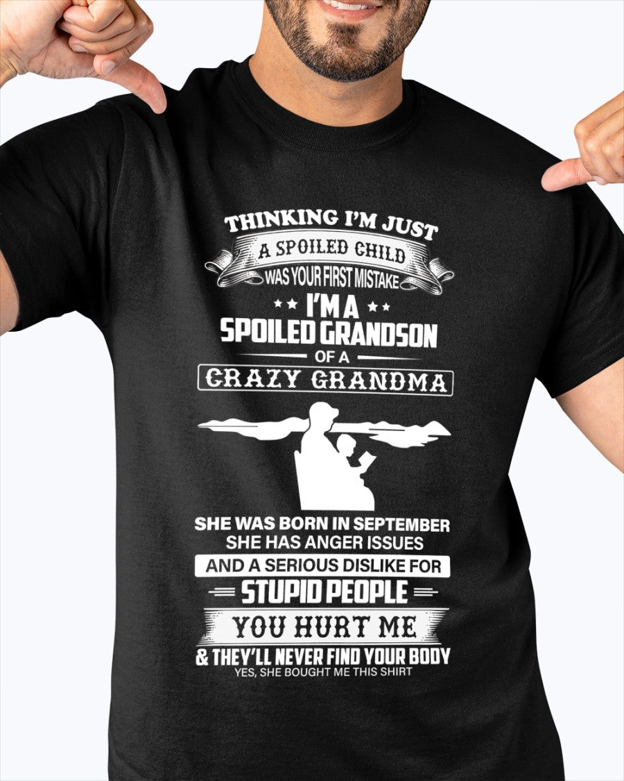 Spoiled by Grandma Shirt September Edition – From Grandma to Grandson ntnt09 (SKU-GMS2-09)