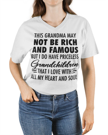 THIS GRANDMA MAY NOT BE RICH AND FAMOUS BUT I DO HAVE PRICELESS Grandchildren - from grandma ntnt00