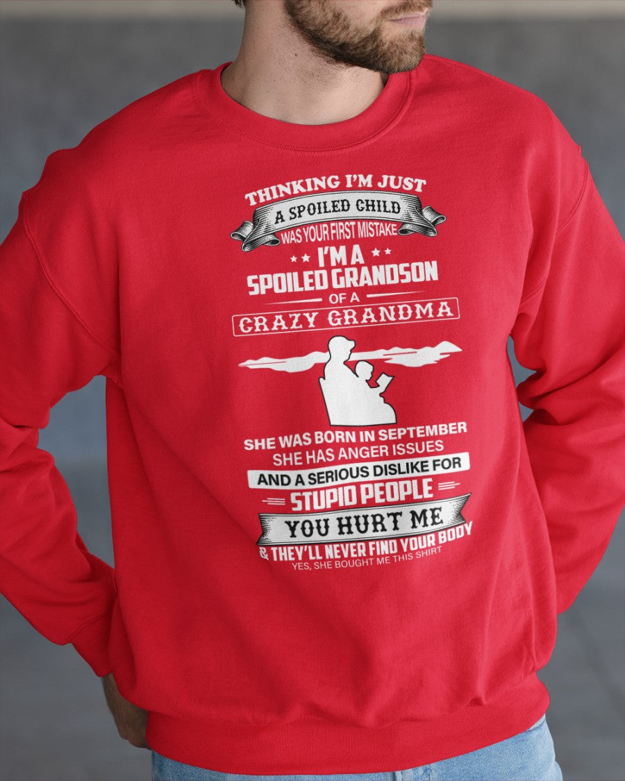 Spoiled by Grandma Shirt September Edition – From Grandma to Grandson ntnt09 (SKU-GMS2-09)