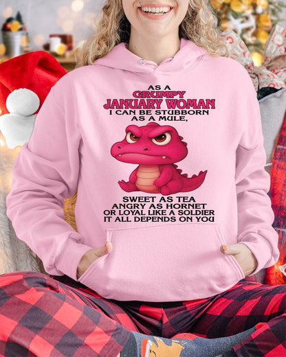 As A Grumpy January Woman - T Shirt For Woman - ntnt01 (SKU09-31-01)