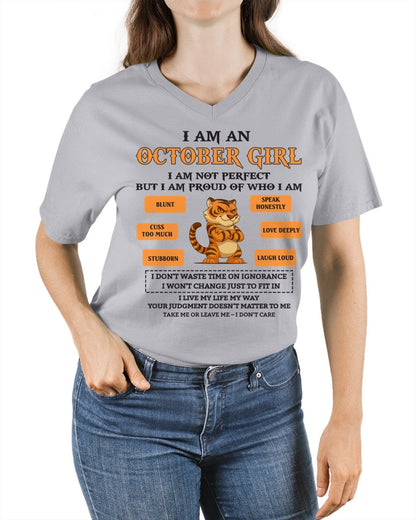 "I AM A OCTOBER GIRL" - Birthday Gift For October Girls - FMA ntnt10 (SKU26T-01-62-10)