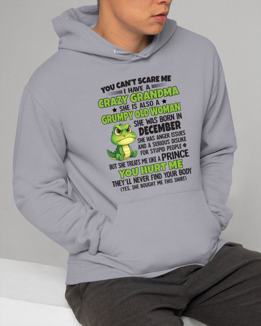 DECEMBER - YOU CAN'T SCARE ME - FOR GRANDSON - GIFT FROM GRANDMA - ntnt12 (SKU09-85-12)