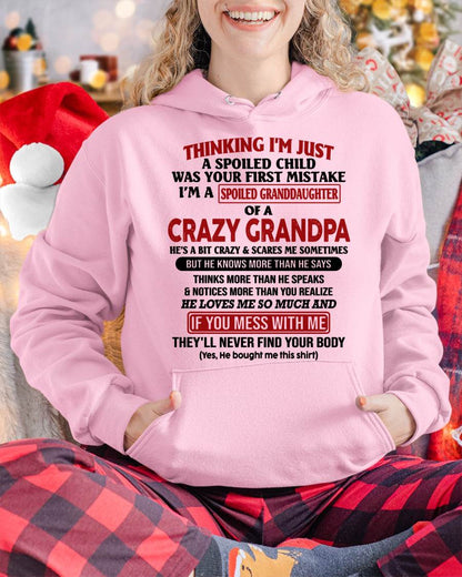 I'm A Spoiled Granddaughter – Gift For Granddaughter From Grandpa – ntnt00 (SKU-GPD1-NTT00)