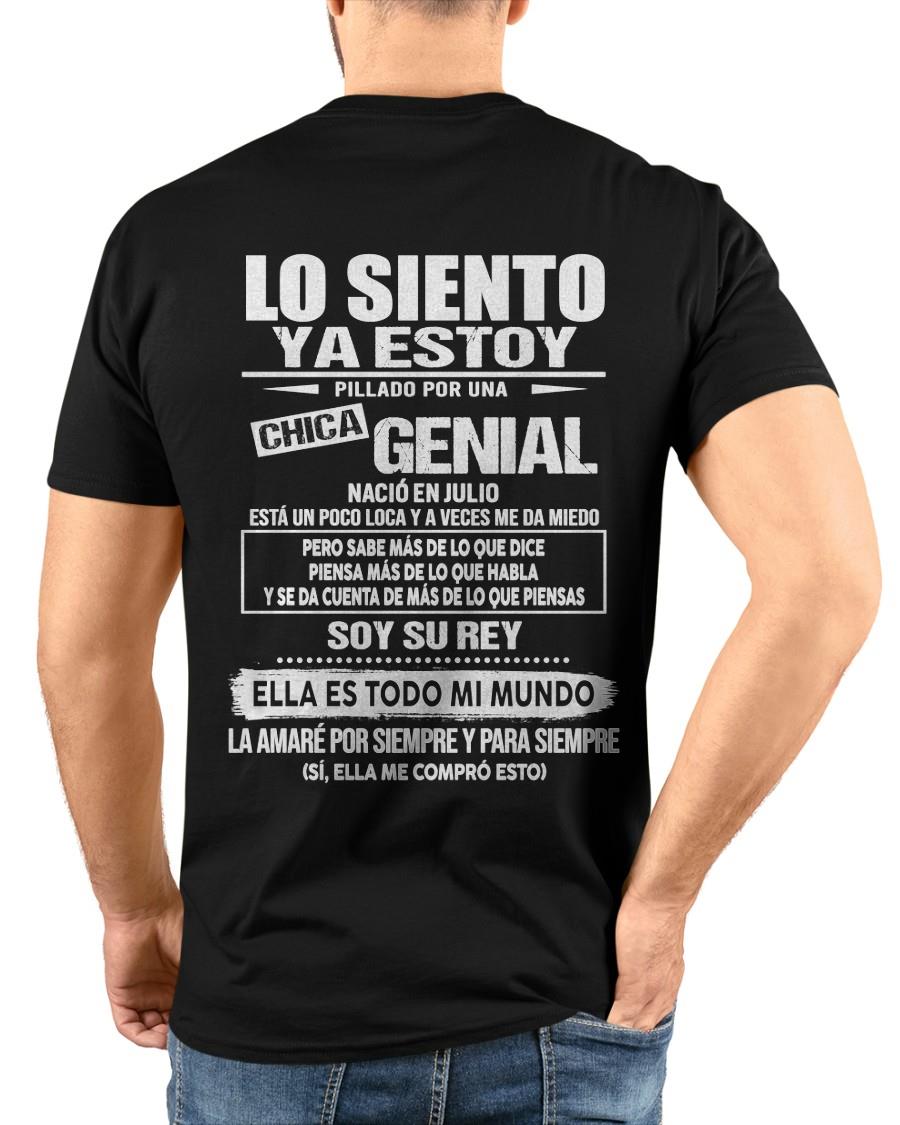 Julio - Chica genial nació en julio - Regalo especial para novio - Black - T07 (SKU05-80-07)