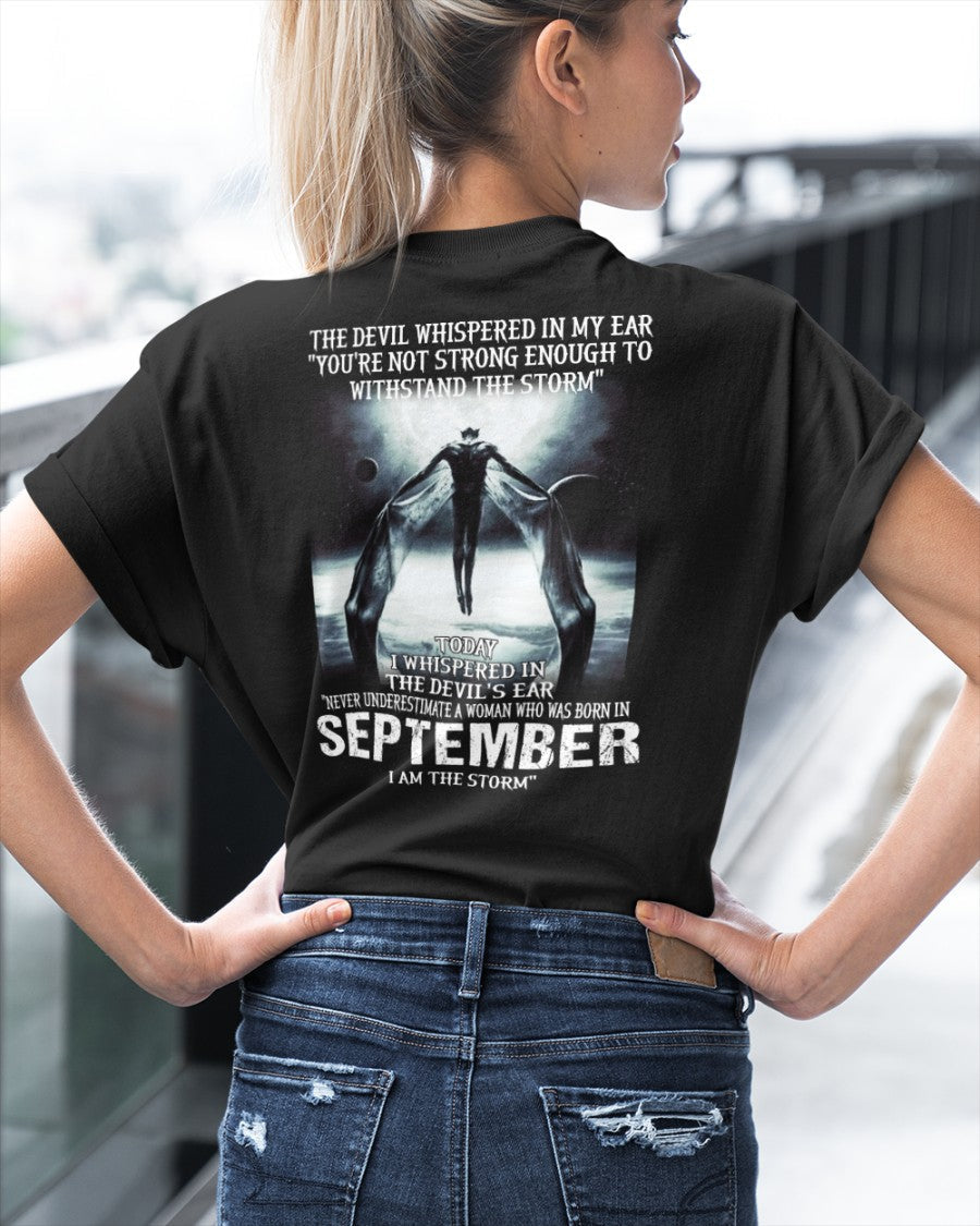 September - The Devil Whispered In My Ear - T-Shirt For Woman - ntnt09 (SKU-CHAUU-09)