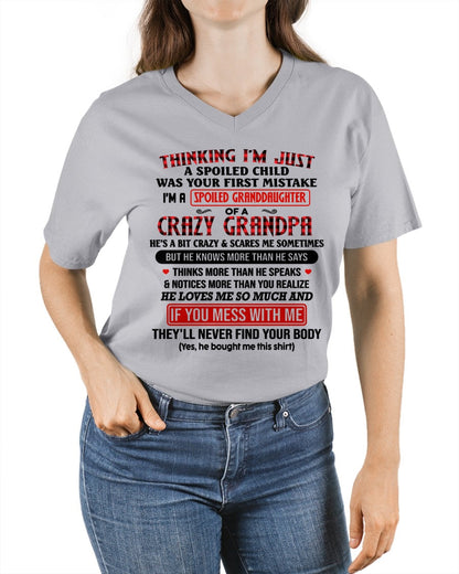 ntnt00 - THINKING I’M JUST A SPOILED CHILD - Birthday Gift From Grandpa / Man - (SKU2604-276-00)