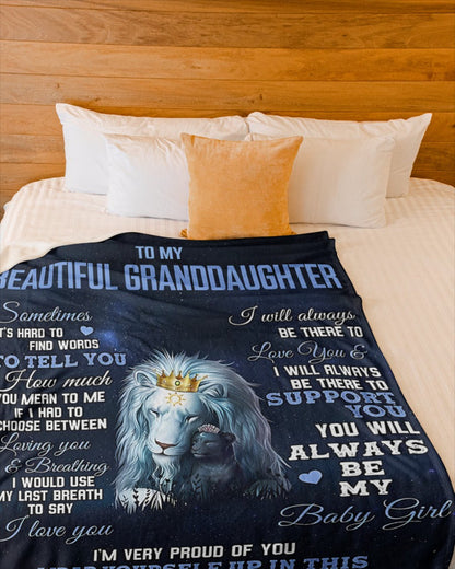 Special Gift For Your Granddaughter Blanket - From Grandpa (SKUB10-175)