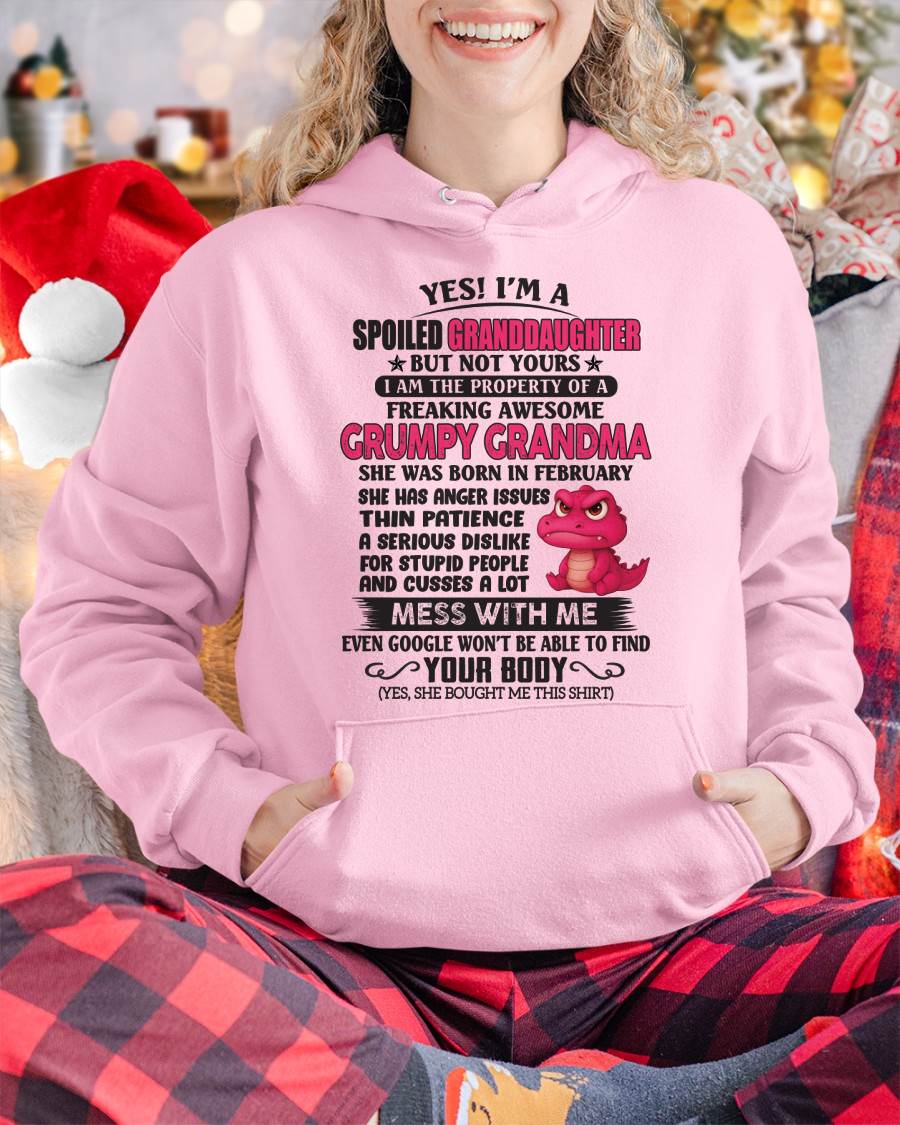 Yes! I'm A Spoiled Granddaughter - Gift For Grandson And Granddaughter From Grandma - ntnt02 (SKU09-96-02)