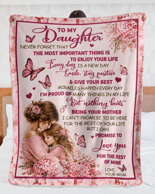 Special Gift For Your Daughter Blanket - From Mom (SKU2608-332)