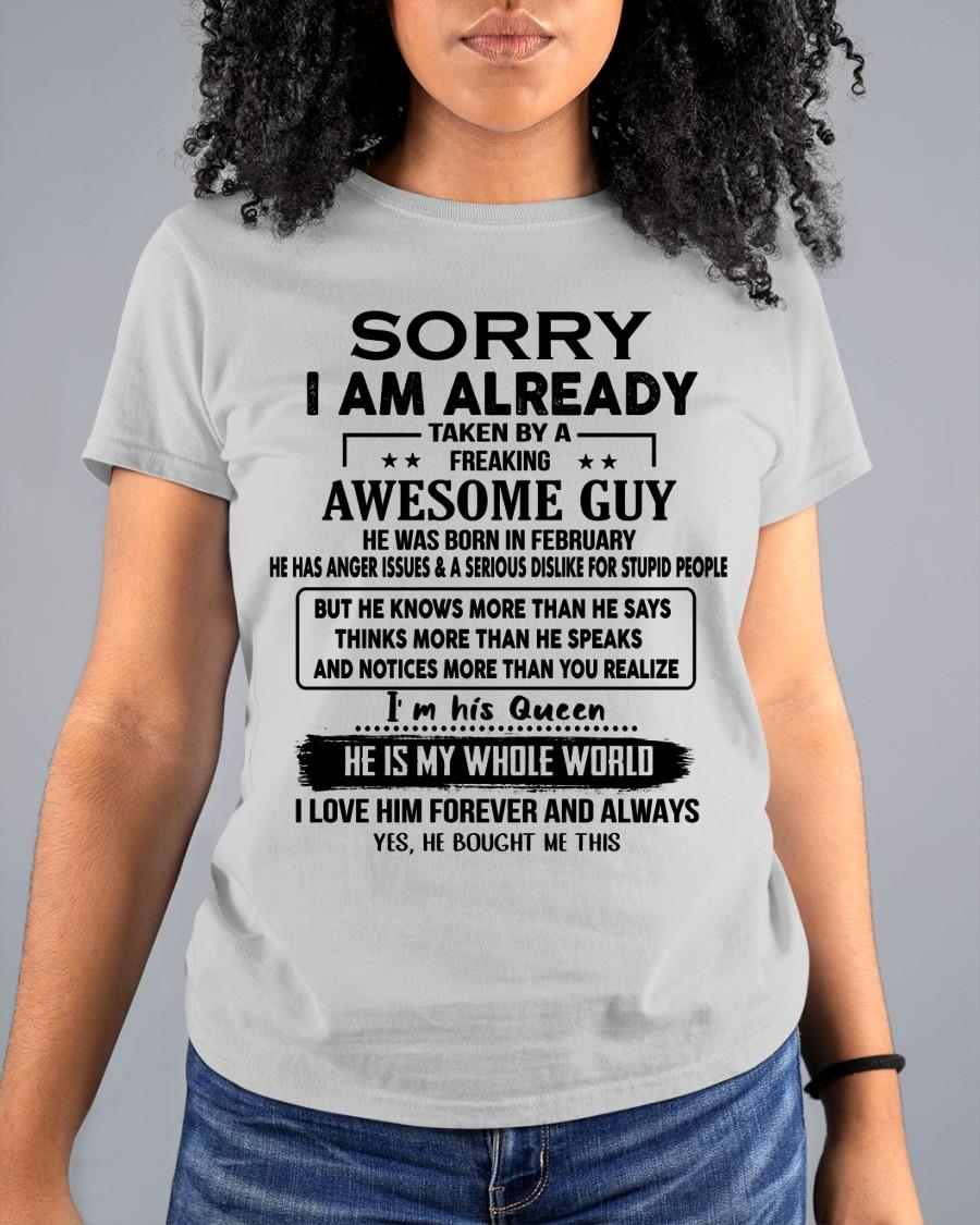 February - Awesome Boyfriend Born In February- Special gift for your Girlfriend - From Husband ntnt02 (SKUT08-11-02)