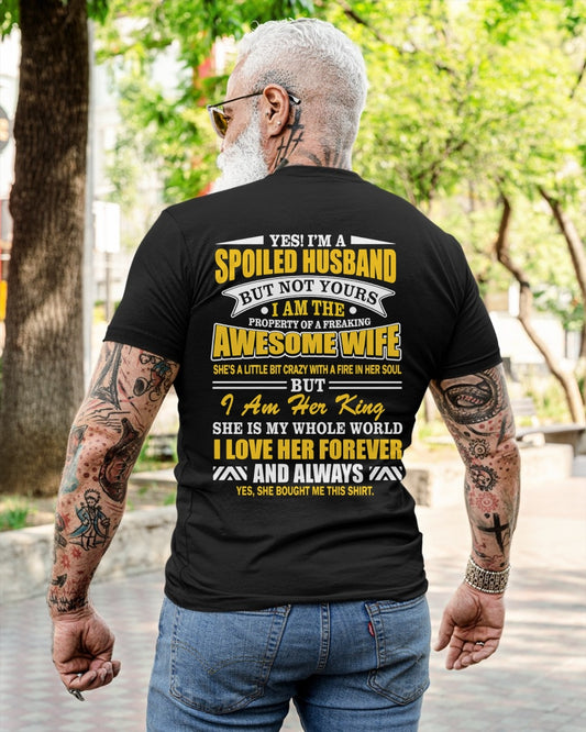 Spoiled Husband Shirt - Awesome Wife - From Wife - NTNT00 - (SKU2608-60-00)