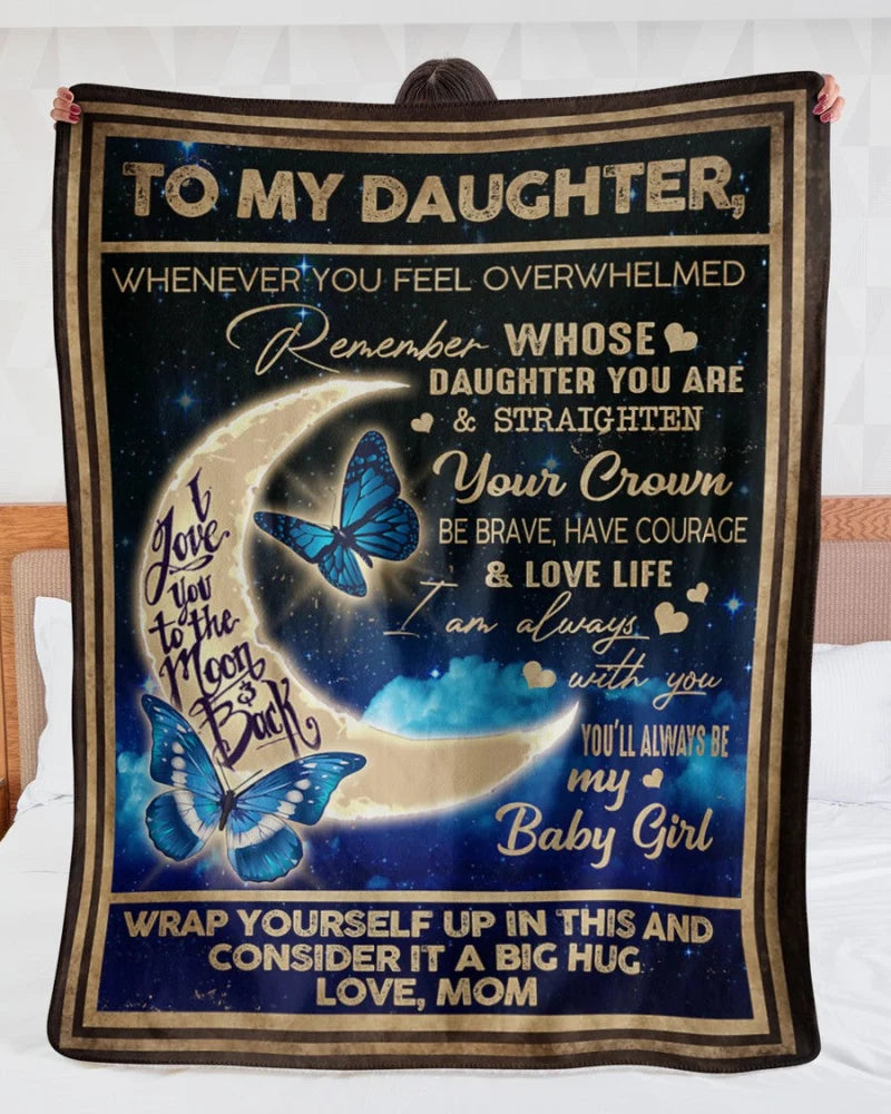 To My Daughter Blanket – Wrapped In Love From Mom