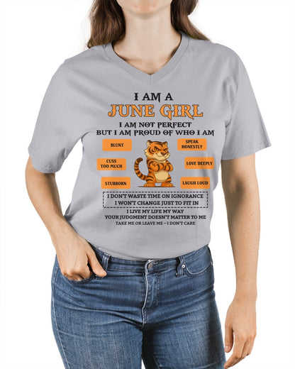 "I AM A JUNE GIRL" - Birthday Gift For June Girls - FMA ntnt06 (SKU26T-01-62-06)