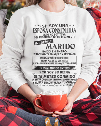 Enero - Marido Increíble Nació En Enero - Regalo Especial Para Esposa - T01 (SKU06-09-01)