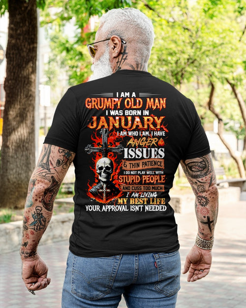I AM A GRUMPY OLD MAN BORN IN JANUARY - FROM BOY - NTNT01 - (SKU12-319-01)
