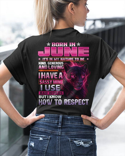 Born In June – T-Shirt For Woman – ntnt06 (SKU09-24-06)