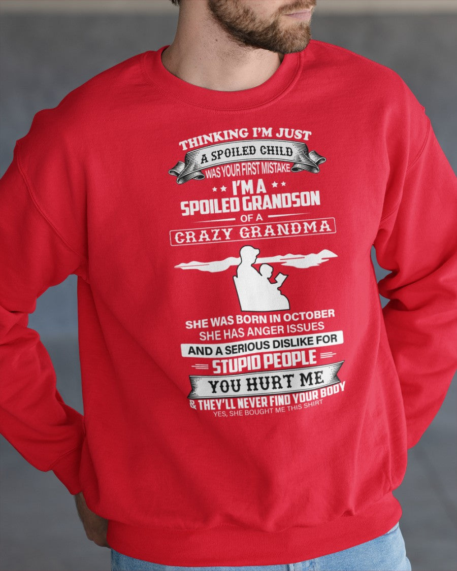 Spoiled by Grandma Shirt October Edition – From Grandma to Grandson ntnt10 (SKU-GMS2-10)