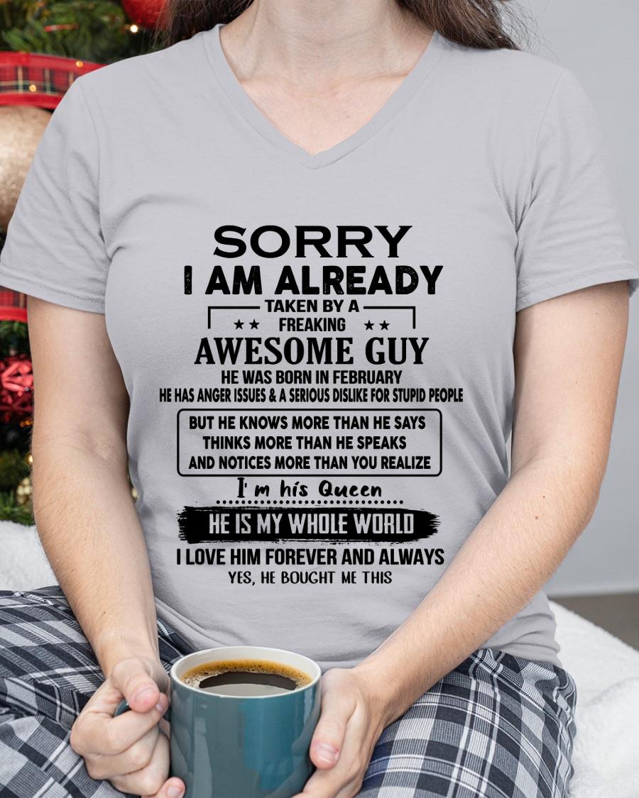 February - Awesome Boyfriend Born In February- Special gift for your Girlfriend - From Husband ntnt02 (SKUT08-11-02)