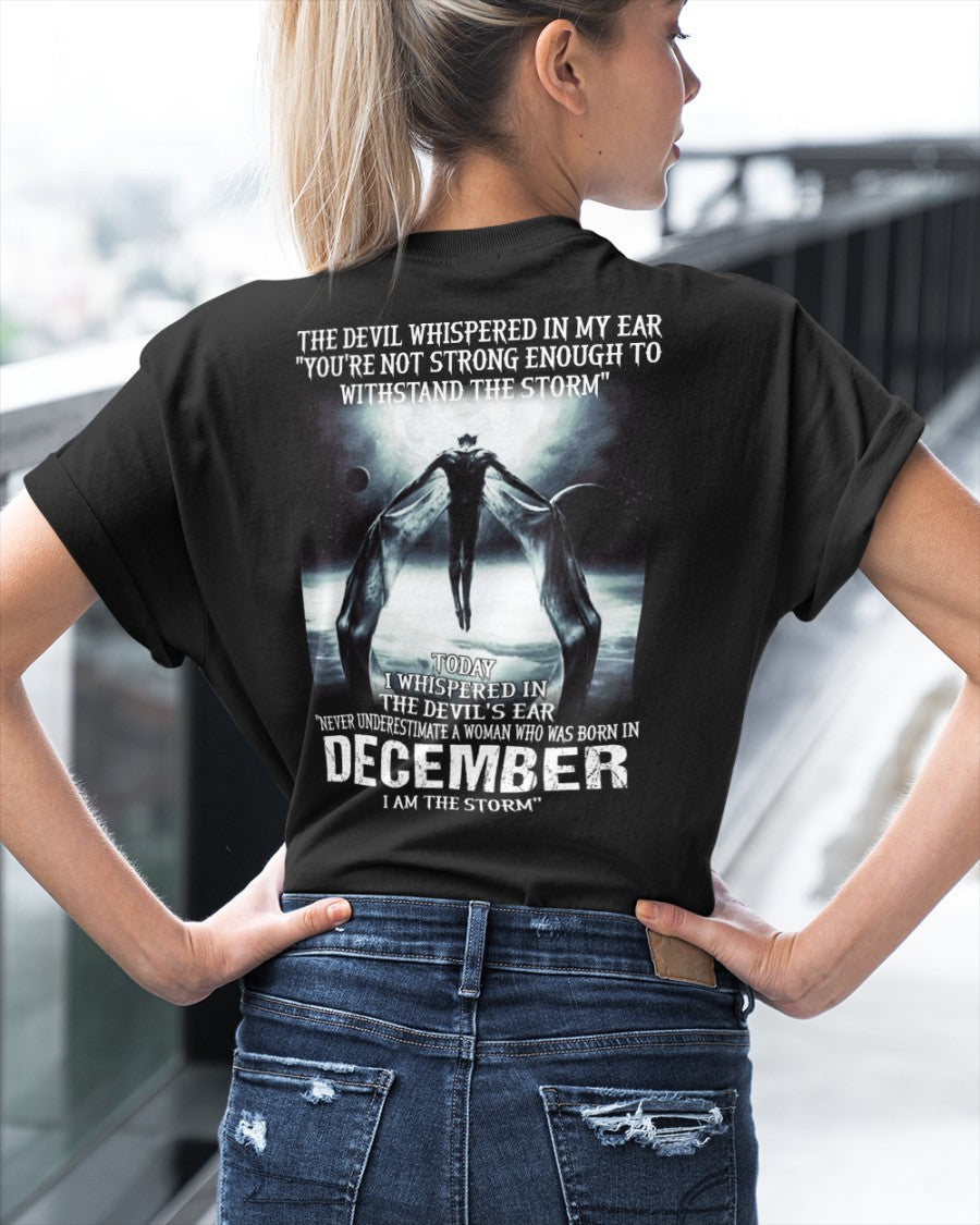 December - The Devil Whispered In My Ear - T-Shirt For Woman - ntnt12 (SKU-CHAUU-12)