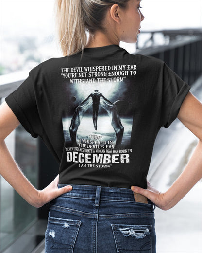 December - The Devil Whispered In My Ear - T-Shirt For Woman - ntnt12 (SKU-CHAUU-12)