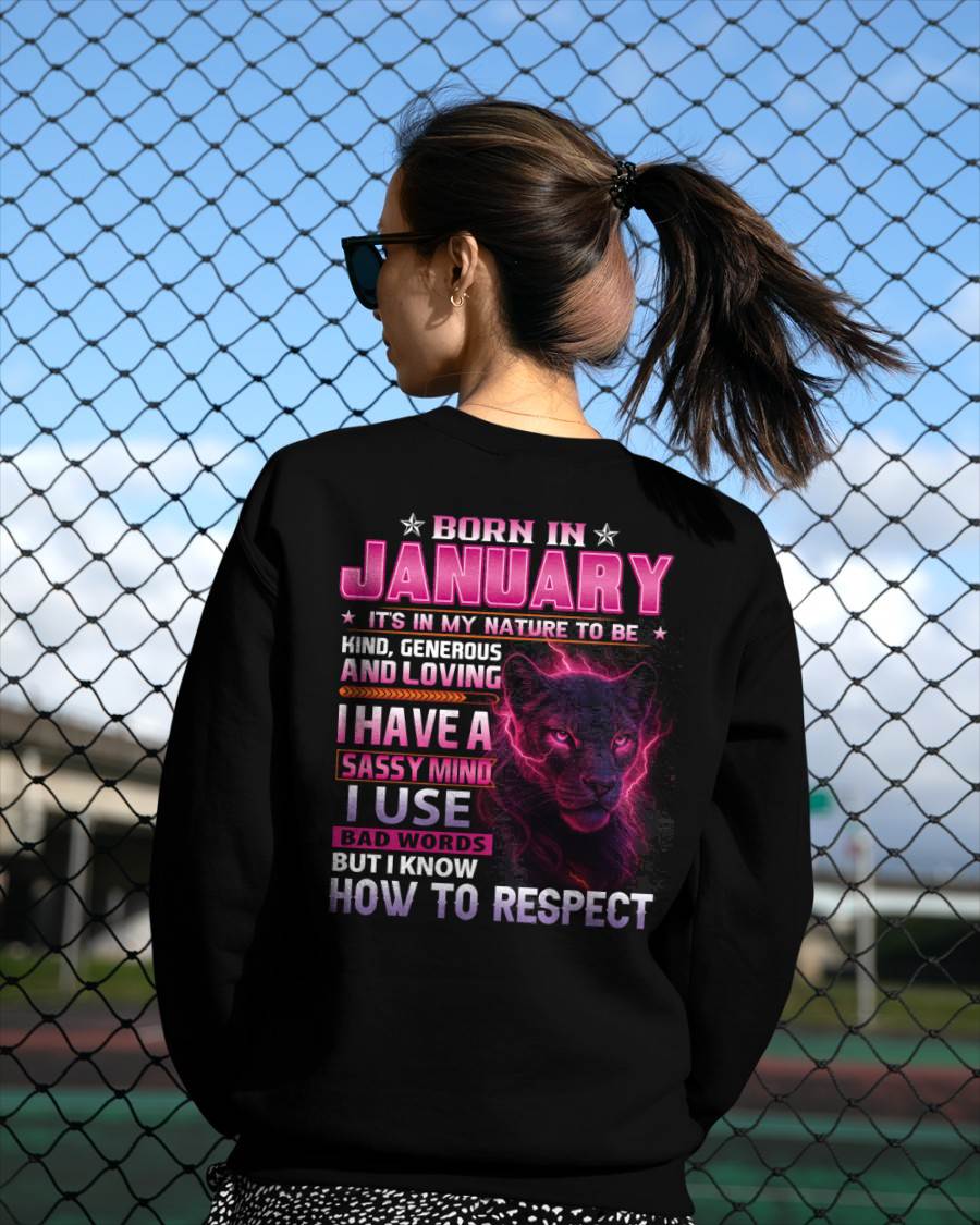 Born In January – T-Shirt For Woman – ntnt01 (SKU09-24-01)