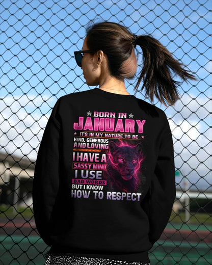 Born In January – T-Shirt For Woman – ntnt01 (SKU09-24-01)