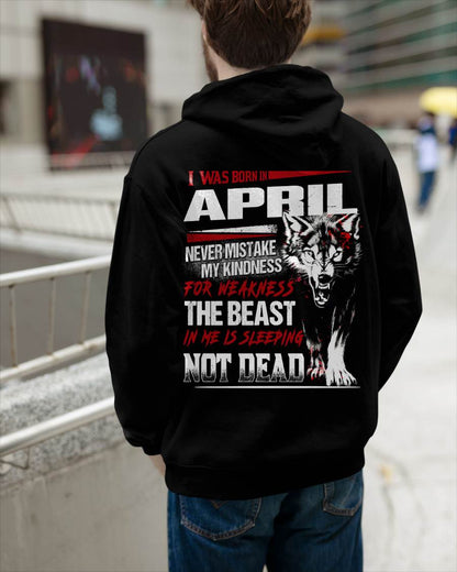 I Was Born In April Never Mistake My Kindness For Weakness - T-Shirt For Man - ntnt04 (SKU08-64-04)