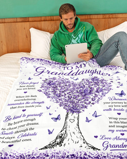 Special Gift For Your Granddaughter Blanket - From Grandma (SKU2608-474)