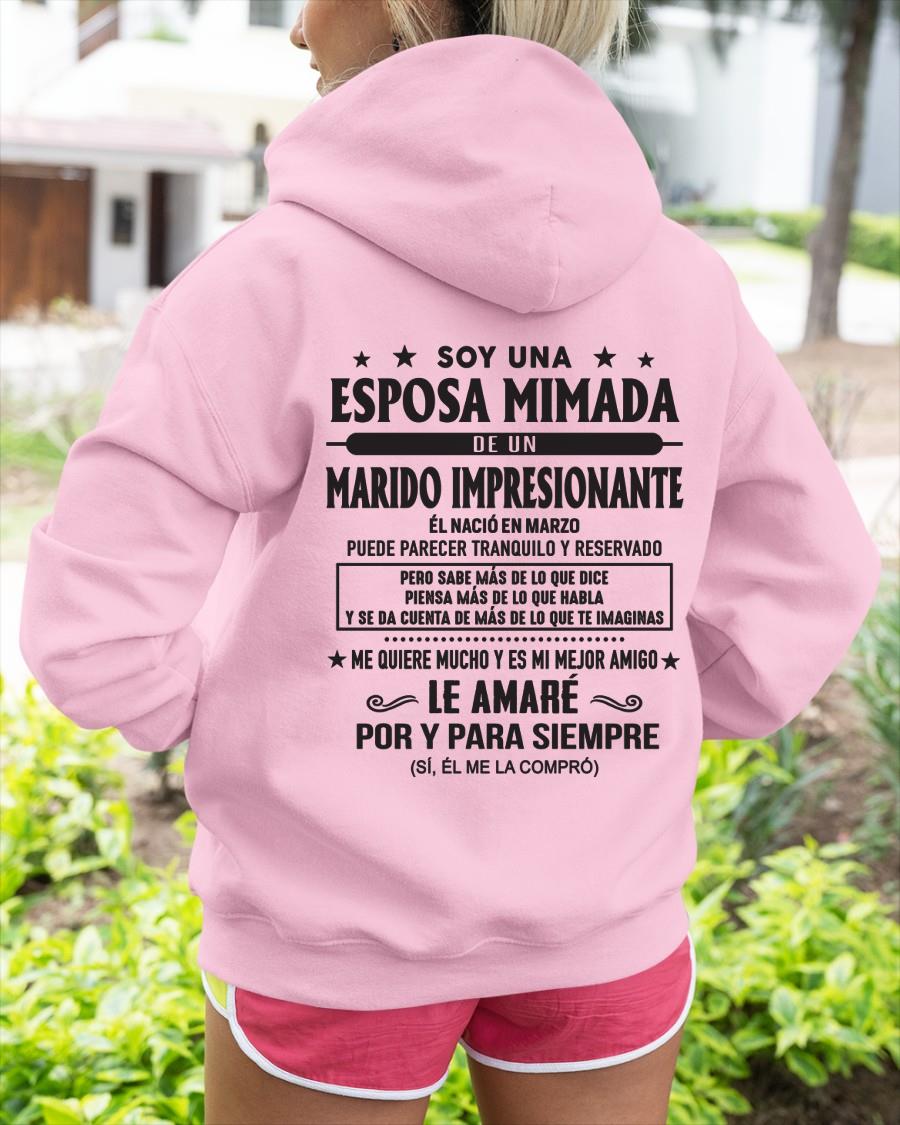 Marzo - Soy una Esposa mimada de un Marido impresionante - Regalo especial para tu esposa - T03 (SKU05-101-03)