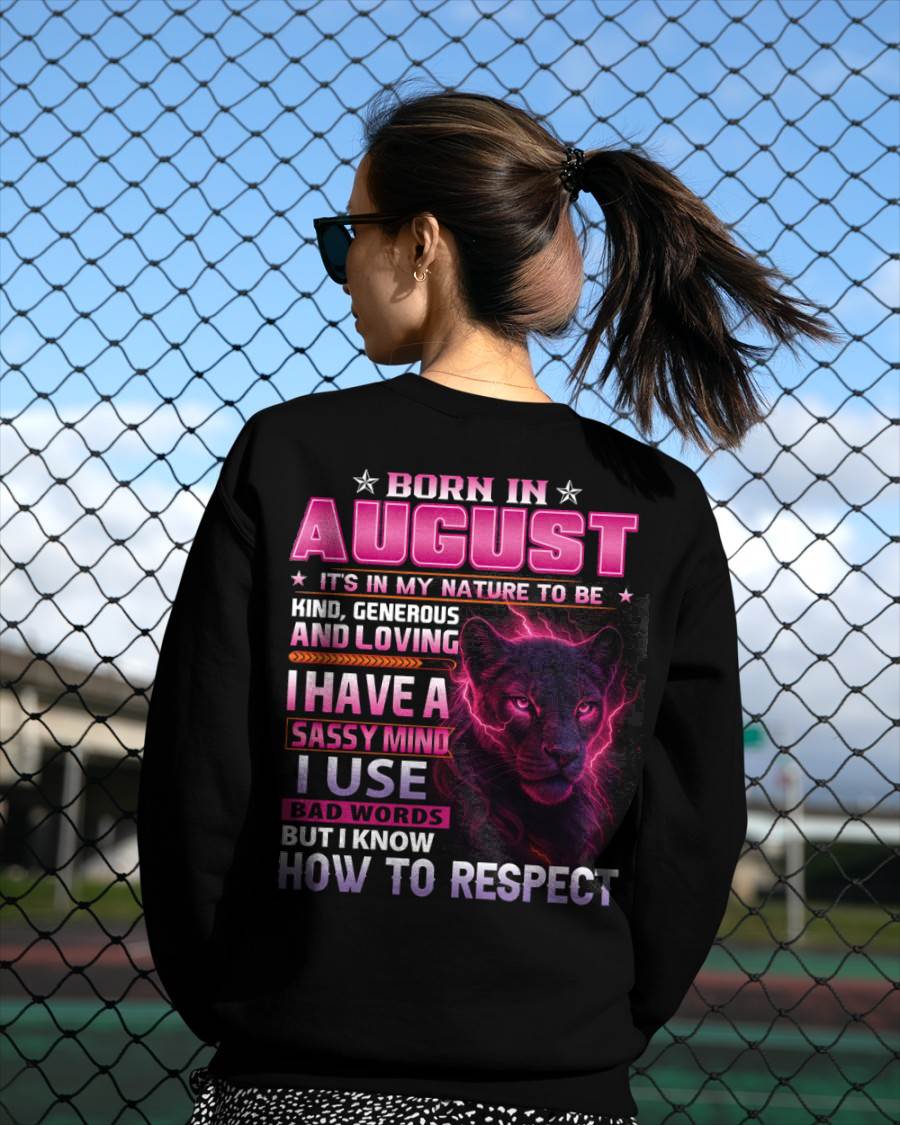 Born In August – T-Shirt For Woman – ntnt08 (SKU09-24-08)