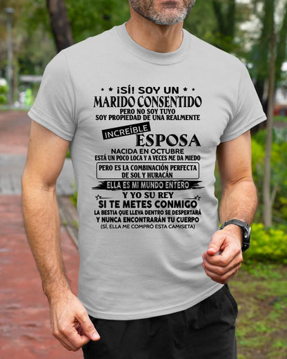 Octubre - Esposa increíble - Regalo especial para Marido - T10 (Sku.tbnA4)