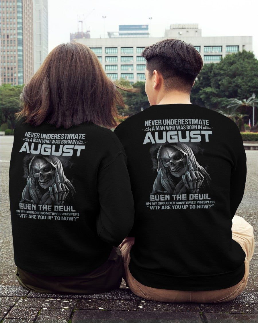 AUGUST - NEVER UNDERESTIUNDER A MAN - T-SHIRT FOR MAN - ntnt08 (SKU08-05-08)