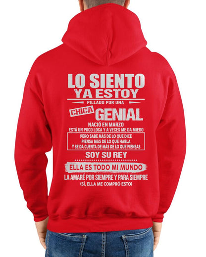 Marzo Chica genial - Regalo especial para novio - Black - T03 (SKU05-80-03)