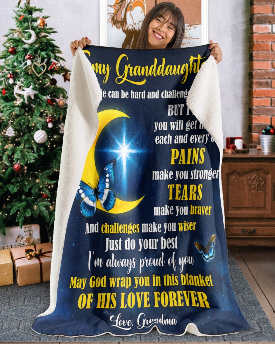 Special Gift For Your Granddaughter Blanket - From Grandma (SKU2608-336)