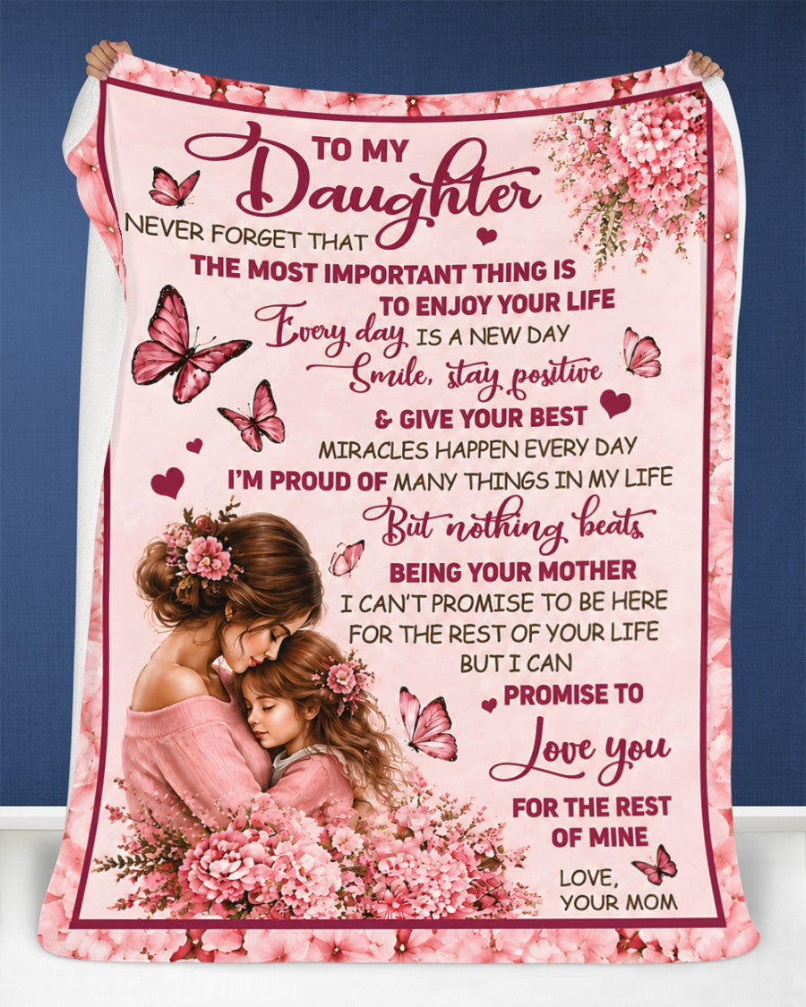 Special Gift For Your Daughter Blanket - From Mom (SKU2608-332)
