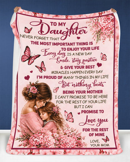 Special Gift For Your Daughter Blanket - From Mom (SKU2608-332)