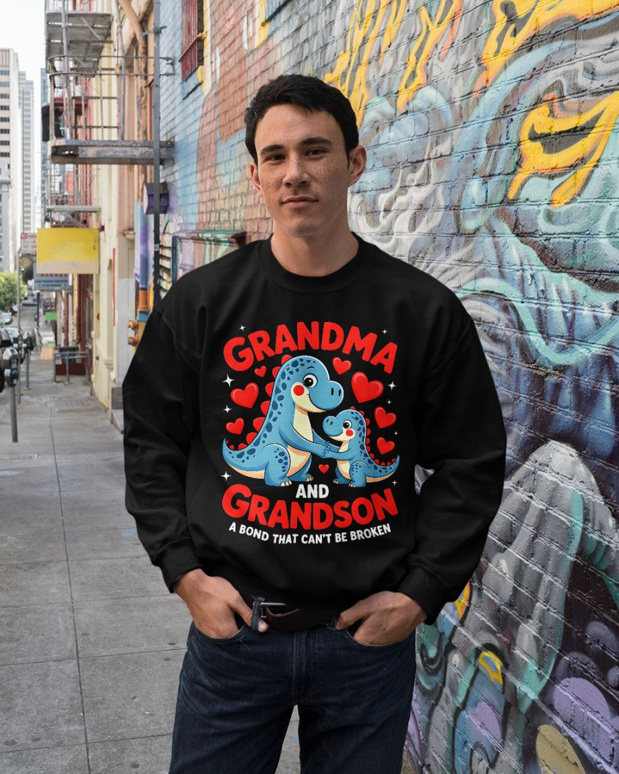GRANDMA AND GRANDSON A BOND THAT CAN'T BE BROKEN DINOSAUR UNISEX T-SHIRT ntnt00 (SKU-GMS3)