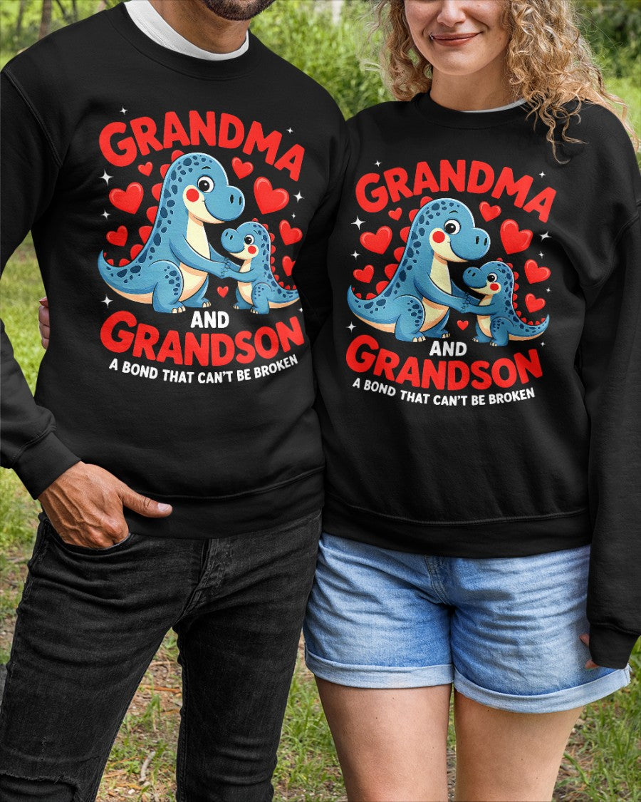GRANDMA AND GRANDSON A BOND THAT CAN'T BE BROKEN DINOSAUR UNISEX T-SHIRT ntnt00 (SKU-GMS3)