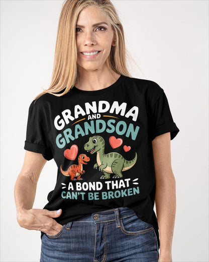GRANDMA AND GRANDSON A BOND THAT CAN'T BE BROKEN DINOSAUR UNISEX T-SHIRT - ntnt00 (SKU-GMS5)