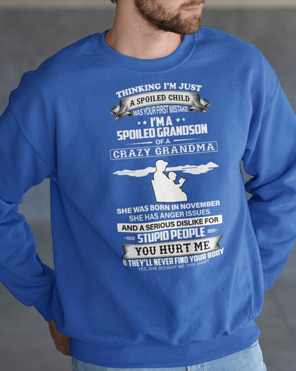 Spoiled by Grandma Shirt November Edition – From Grandma to Grandson ntnt11 (SKU-GMS2-11)