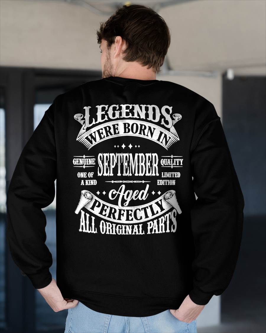 LEGENDS WERE BORN IN SEPTEMBER - T-SHIRT FOR MAN - ntnt09 (SKU08-37-09)