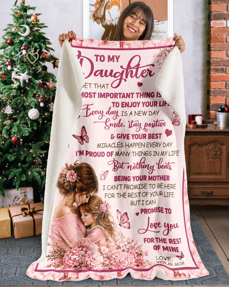 Special Gift For Your Daughter Blanket - From Mom (SKU2608-332)