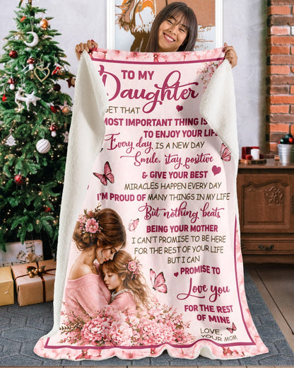 Special Gift For Your Daughter Blanket - From Mom (SKU2608-332)