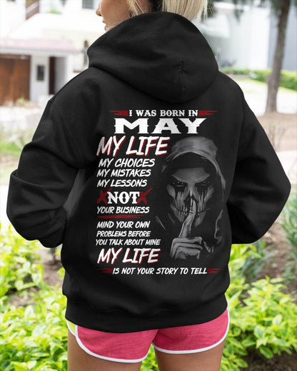 I Was Born In May My Life - T Shirt For Woman - ntnt05 (SKU08-36-05)